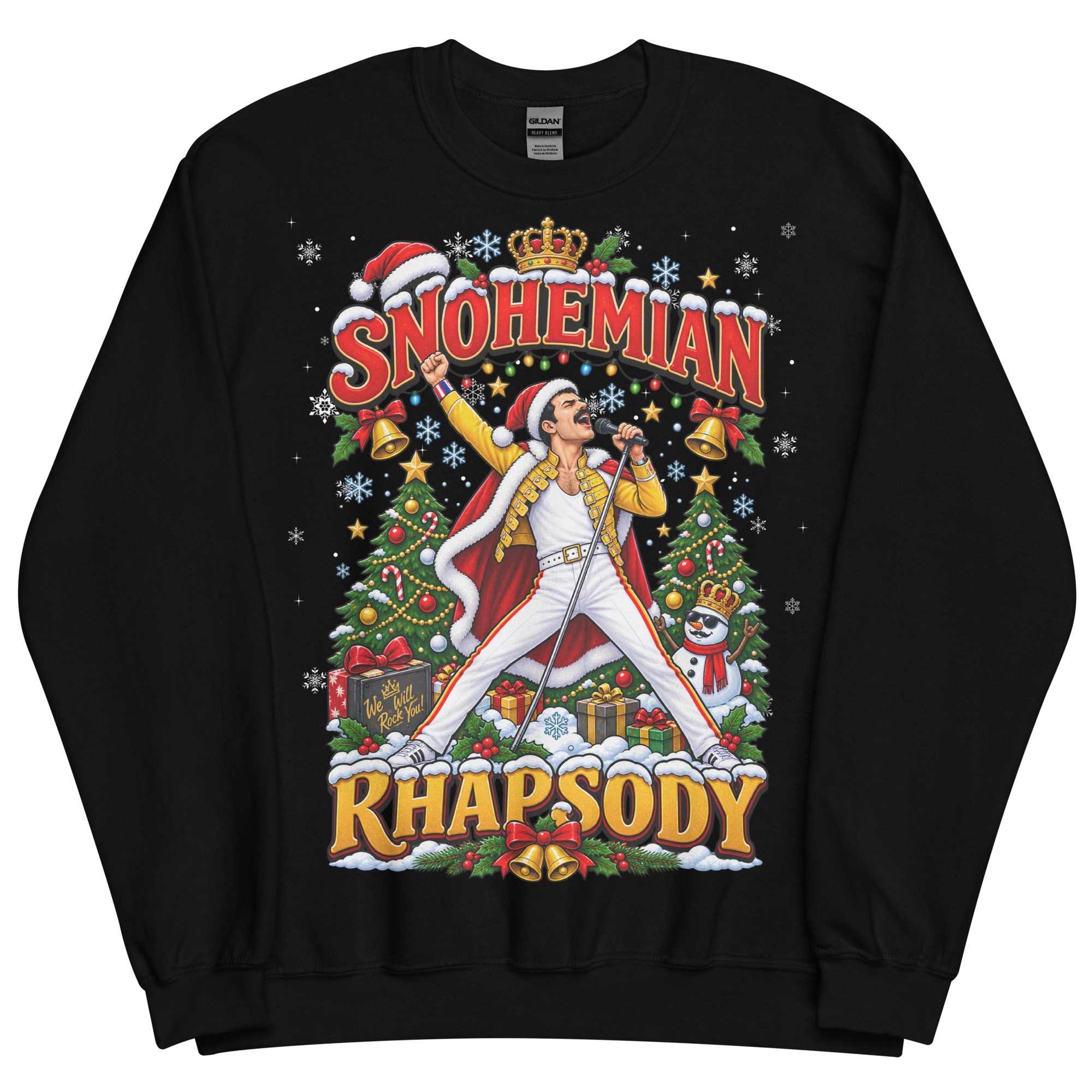 Snohemian Rhapsody Funny Christmas Jumpers For Rock Fans