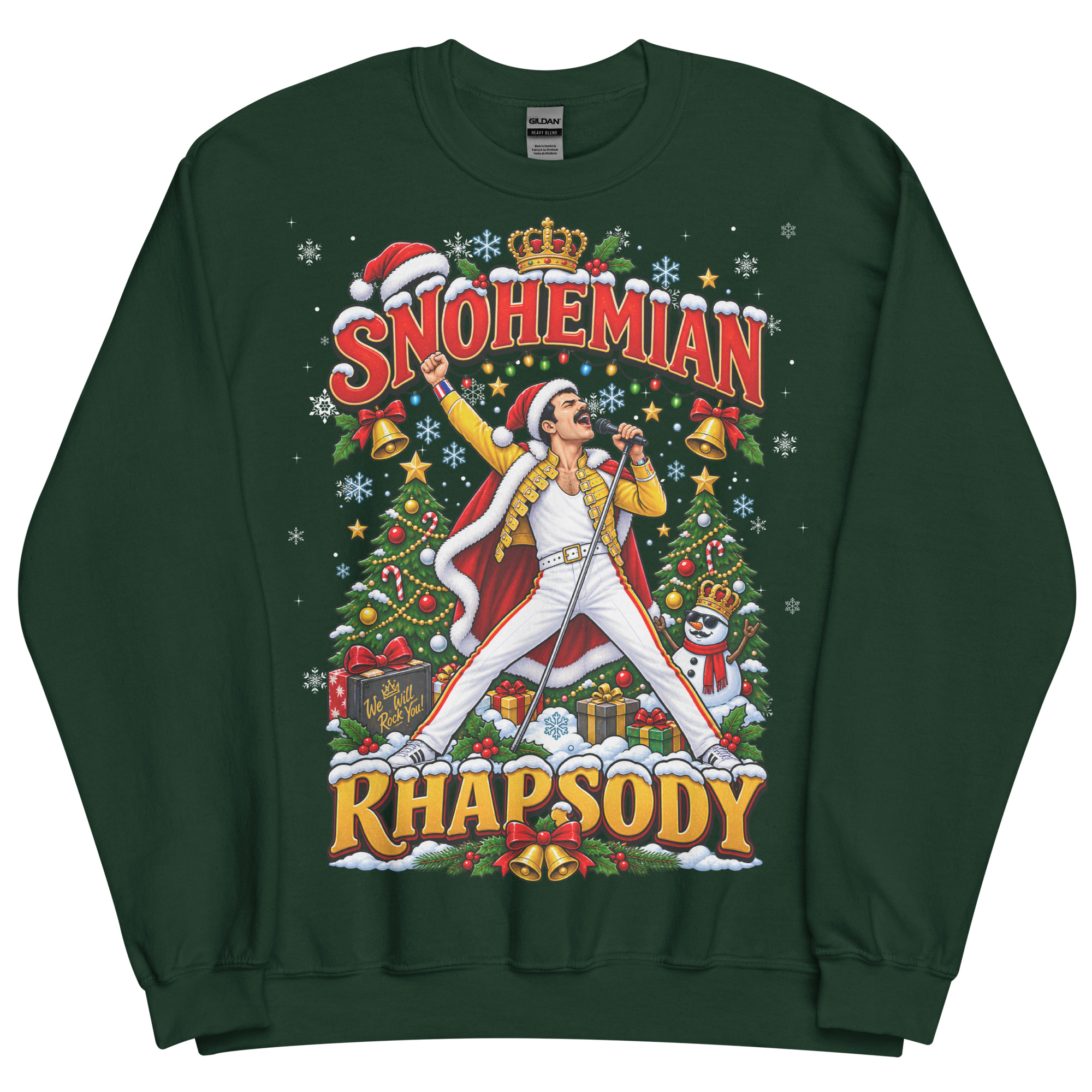 Snohemian Rhapsody Funny Christmas Jumpers For Rock Fans