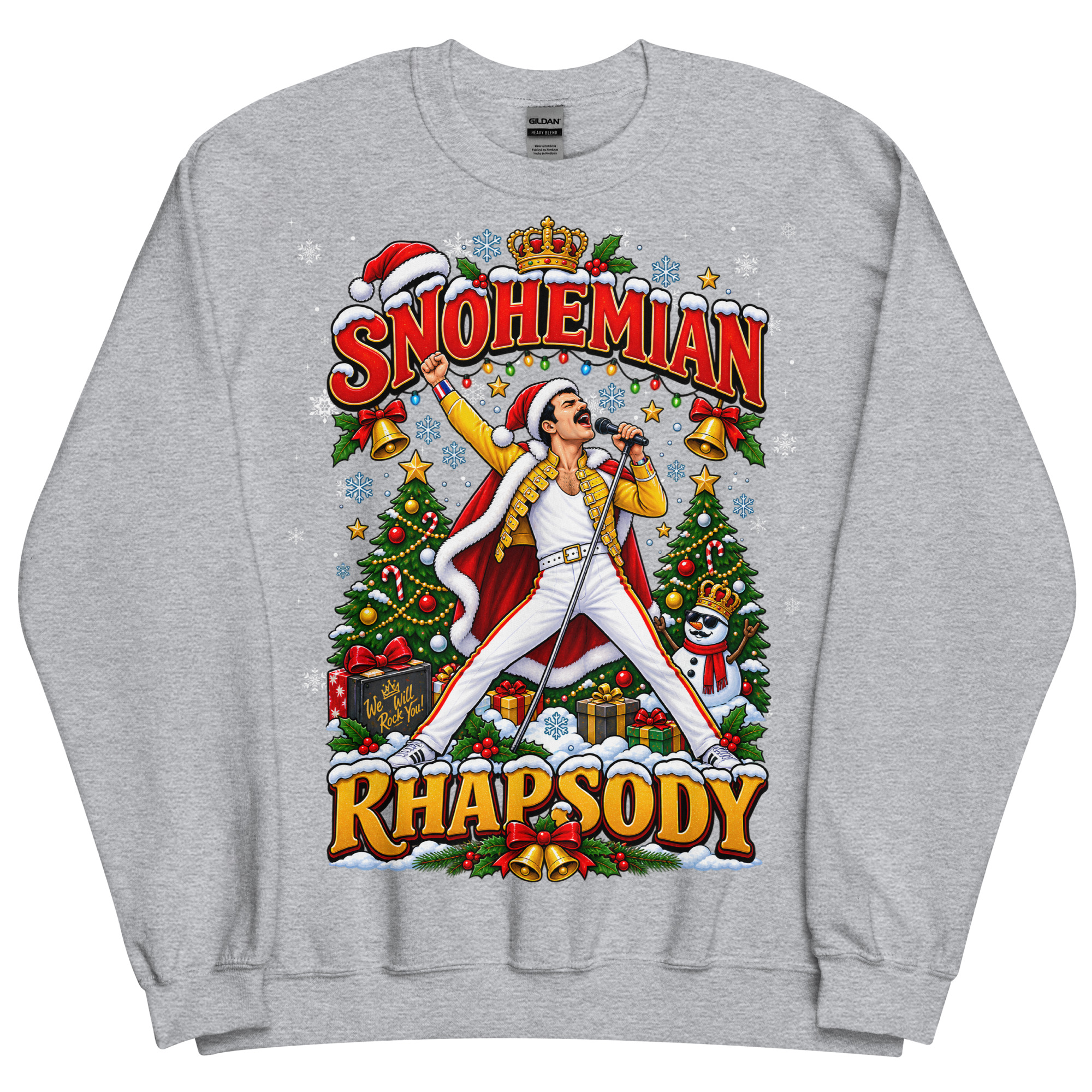 Snohemian Rhapsody Funny Christmas Jumpers For Rock Fans