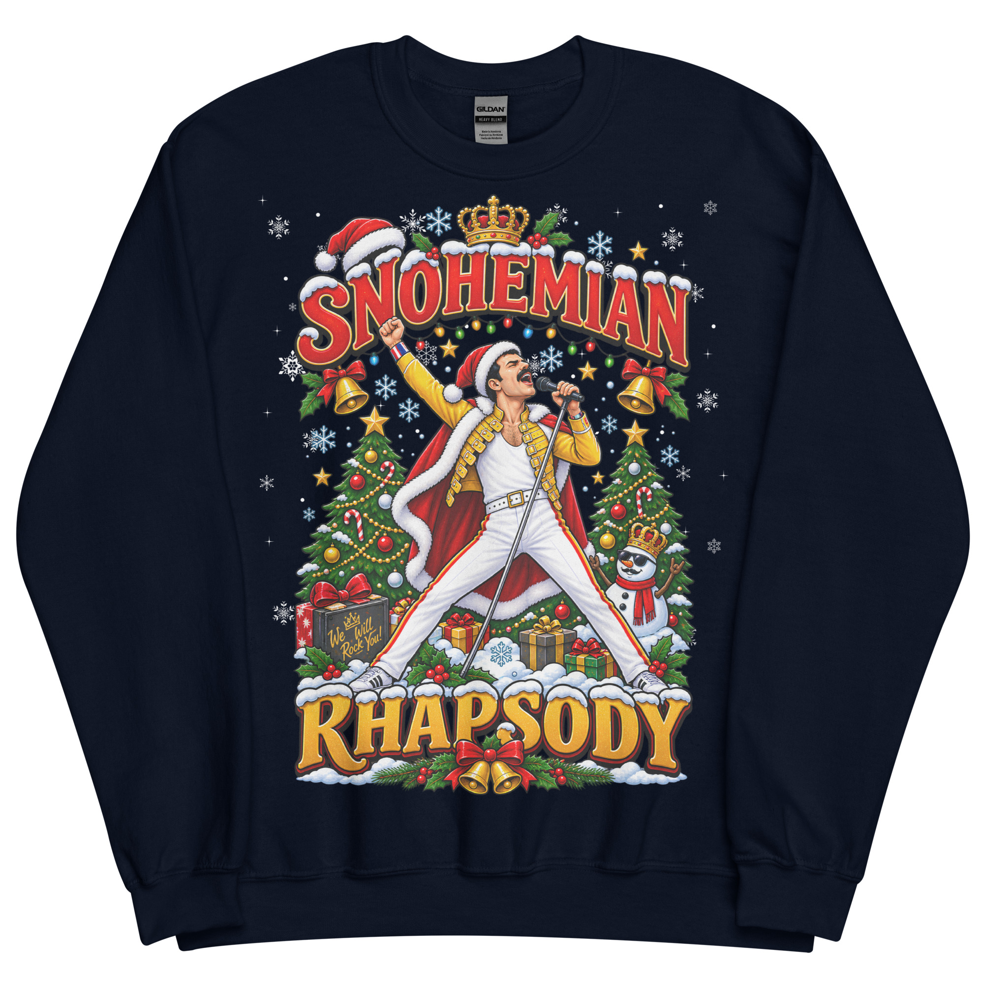 Snohemian Rhapsody Funny Christmas Jumpers For Rock Fans
