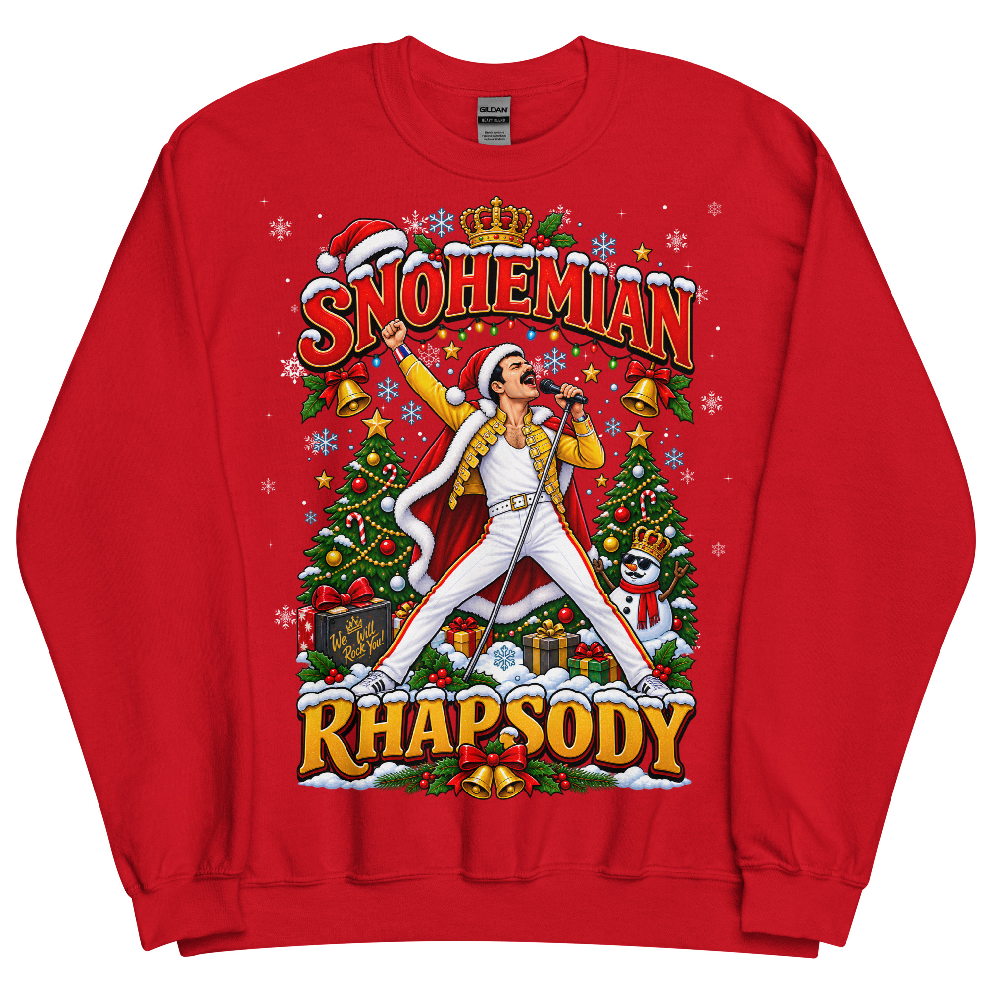 Snohemian Rhapsody Funny Christmas Jumpers For Rock Fans