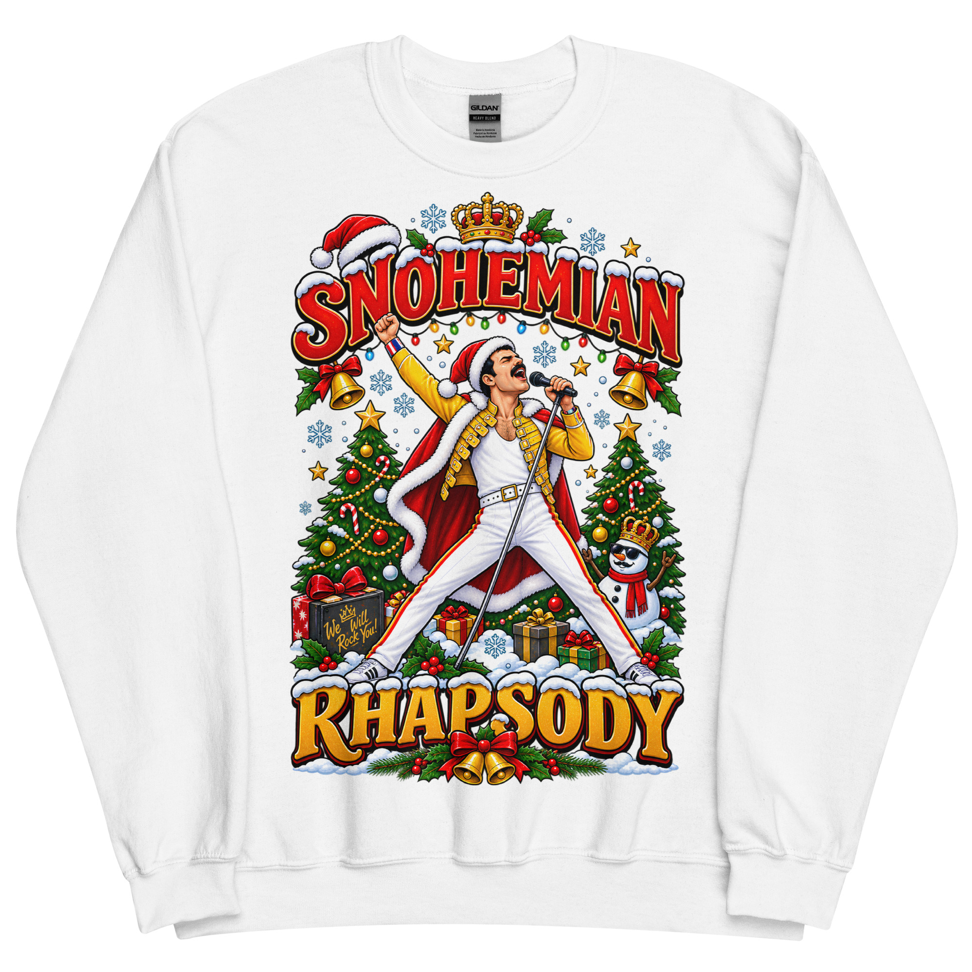 Snohemian Rhapsody Funny Christmas Jumpers For Rock Fans