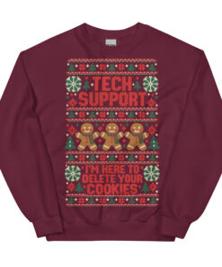Tech Support Here To Delete Your Cookies Christmas Jumpers