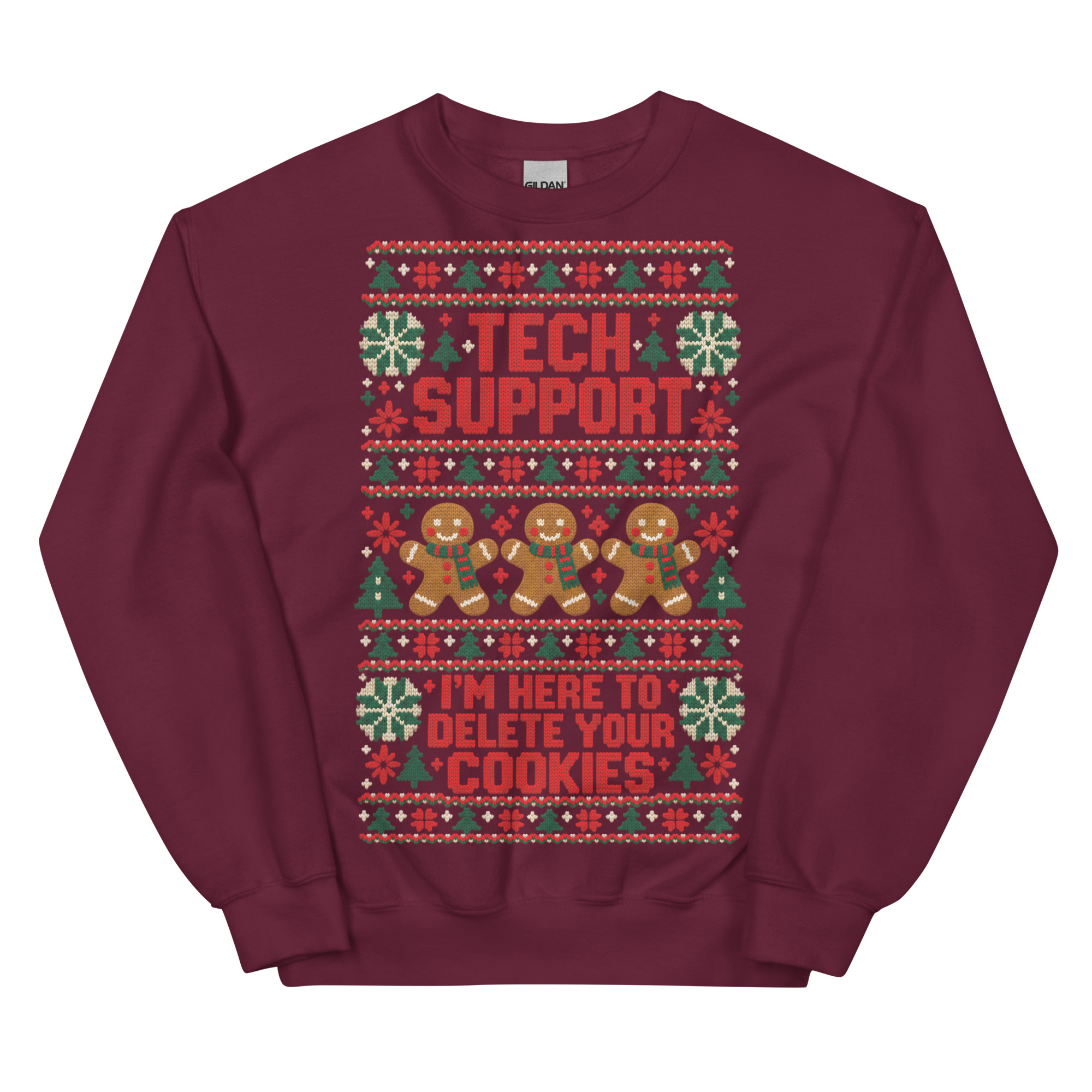 Tech Support Here To Delete Your Cookies Christmas Jumpers