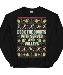Tennis Christmas Jumper Deck The Courts