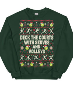 Tennis Christmas Jumper Deck The Courts