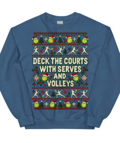 Tennis Christmas Jumper Deck The Courts