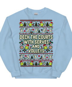 Tennis Christmas Jumper Deck The Courts
