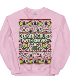 Tennis Christmas Jumper Deck The Courts