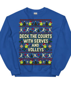 Tennis Christmas Jumper Deck The Courts