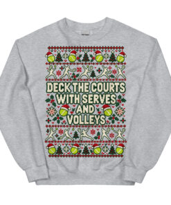 Tennis Christmas Jumper Deck The Courts