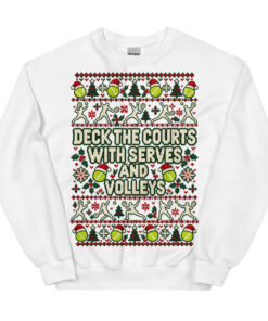 Tennis Christmas Jumper Deck The Courts