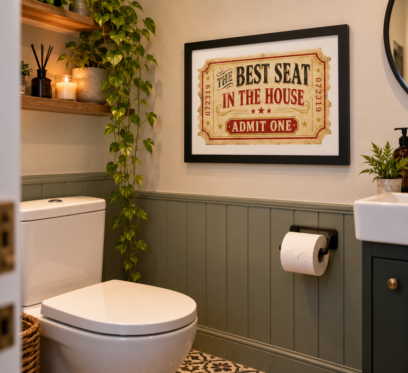 Funny Toilet Framed Art