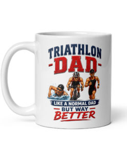 Triathlon Dad Mugs Funny Gift For Dad’s Triathlon