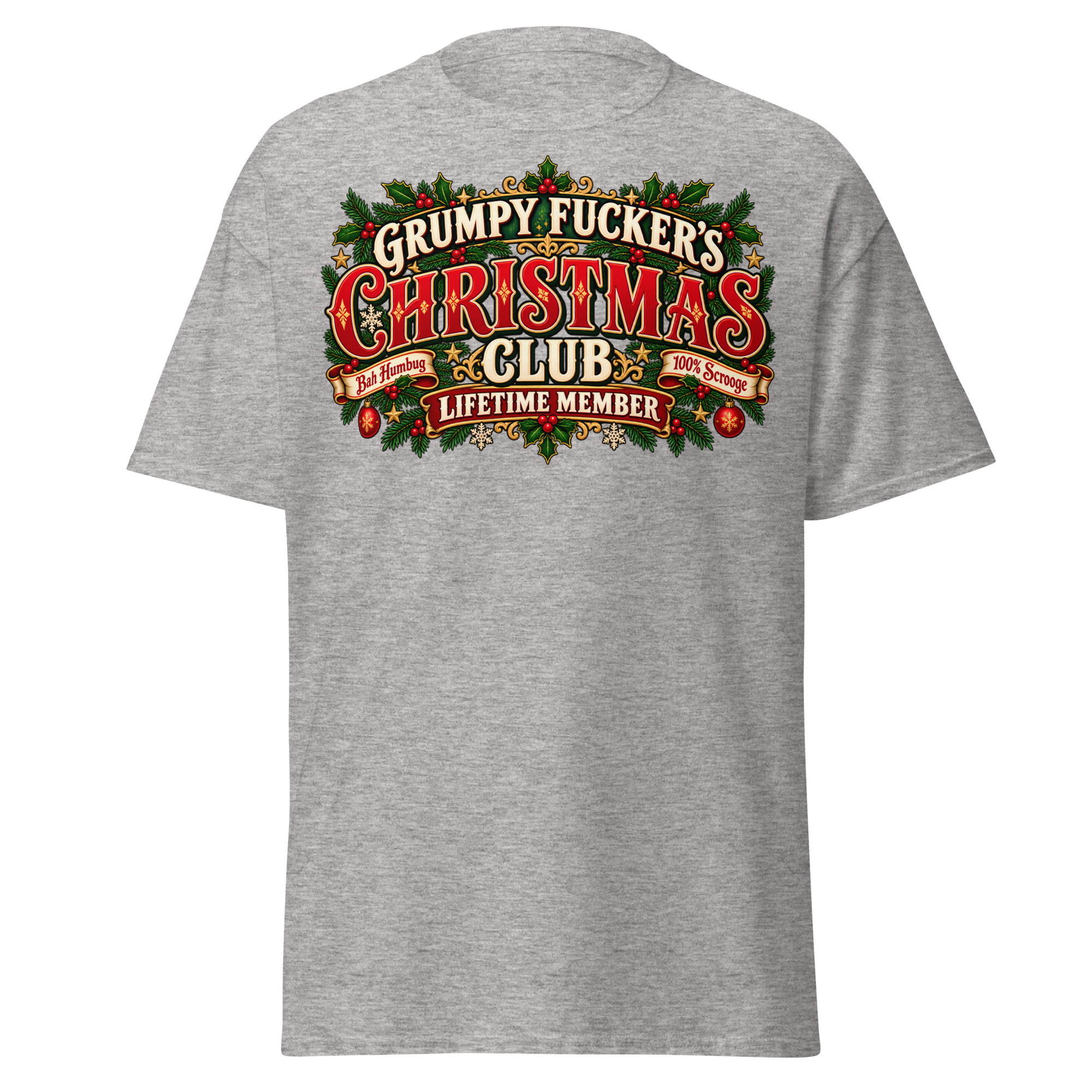 Grumpy Fuckers Christmas Club Funny Christmas T-shirts