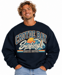 Croyde Bay Surfing Sweatshirt Portrait