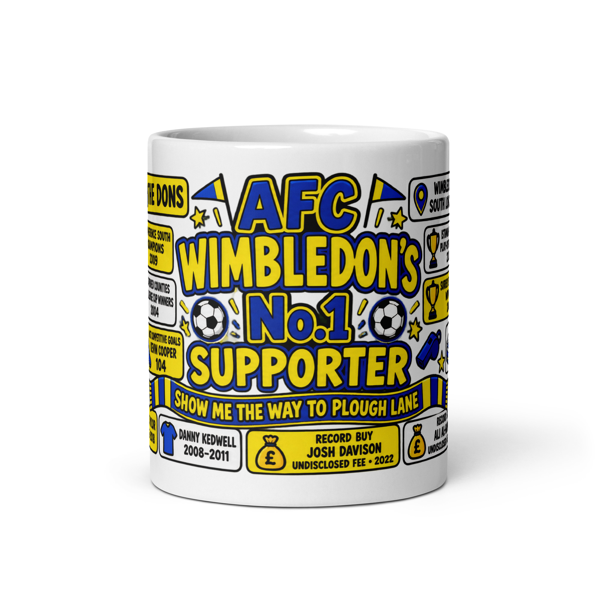 AFC Wimbledon Mug No1 Supporter Gift Mugs