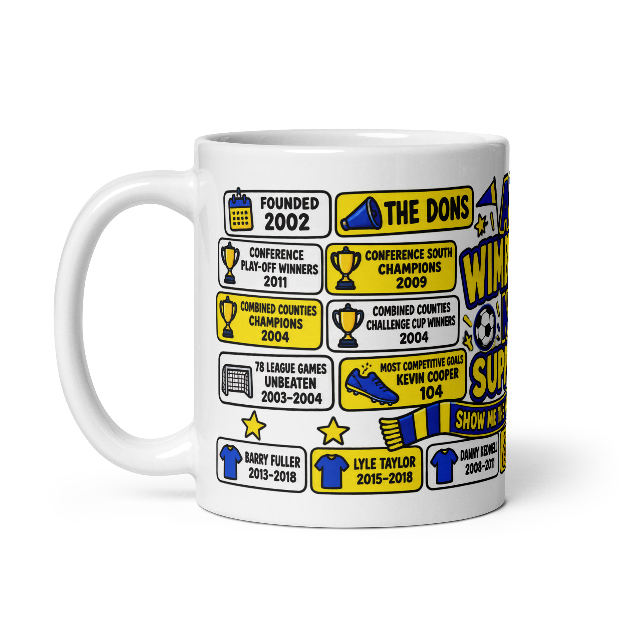 AFC Wimbledon Mug No1 Supporter Gift Mugs