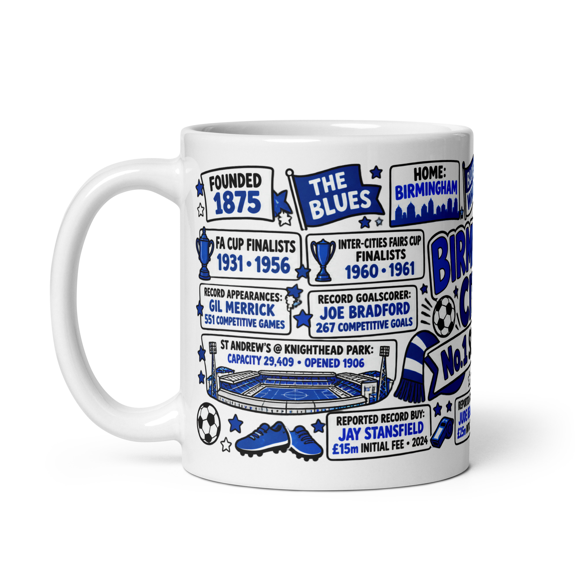 Birmingham City Mug No1 Supporter Gift Mugs