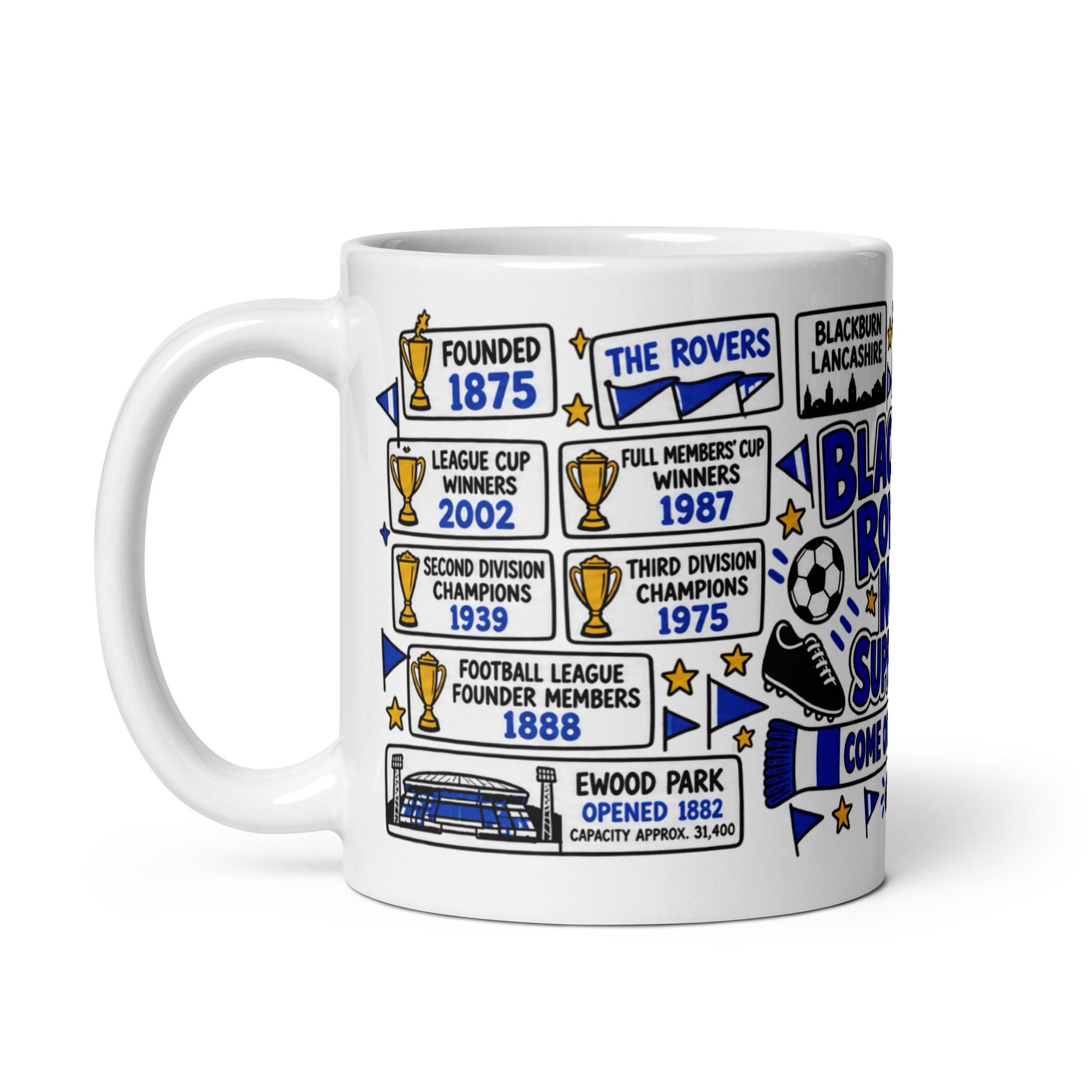 Blackburn Rovers Mug No1 Supporter Gift Mugs