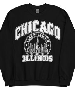 Chicago Illinois State Varsity Sweatshirts College Style