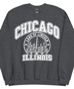 Chicago Illinois State Varsity Sweatshirts College Style