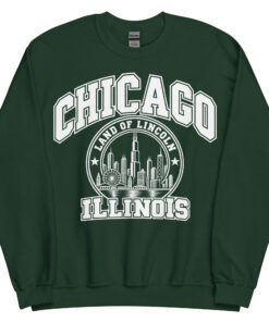 Chicago Illinois State Varsity Sweatshirts College Style