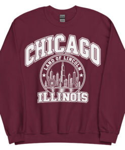 Chicago Illinois State Varsity Sweatshirts College Style