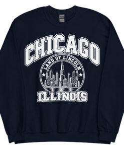 Chicago Illinois State Varsity Sweatshirts College Style