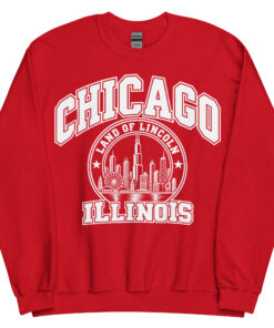 Chicago Illinois State Varsity Sweatshirts College Style