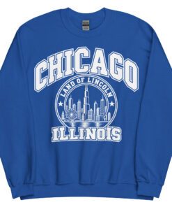 Chicago Illinois State Varsity Sweatshirts College Style