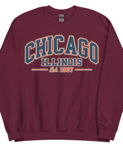 Chicago Illinois Varsity Sweatshirts College Style