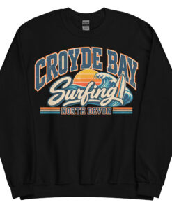 Croyde Bay North Devon Surfing Jumper Varsity Sweatshirt