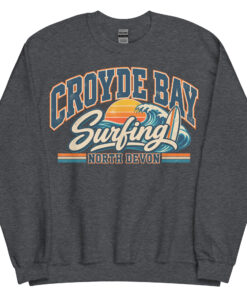 Croyde Bay North Devon Surfing Jumper Varsity Sweatshirt