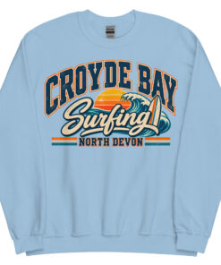 Croyde Bay North Devon Surfing Jumper Varsity Sweatshirt