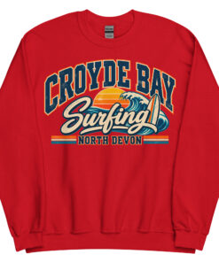 Croyde Bay North Devon Surfing Jumper Varsity Sweatshirt