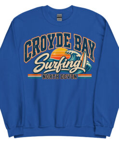 Croyde Bay North Devon Surfing Jumper Varsity Sweatshirt