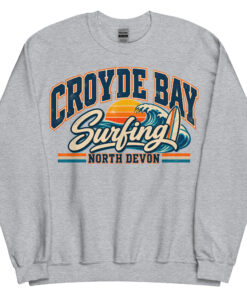 Croyde Bay North Devon Surfing Jumper Varsity Sweatshirt
