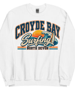Croyde Bay North Devon Surfing Jumper Varsity Sweatshirt
