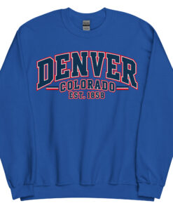 Denver Colorado Varsity Sweatshirts College Style