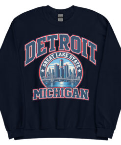 Detroit Michigan State Varsity Sweatshirt Jumpers