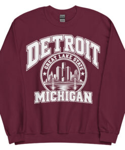 Detroit Michigan State Varsity Sweatshirts Jumpers