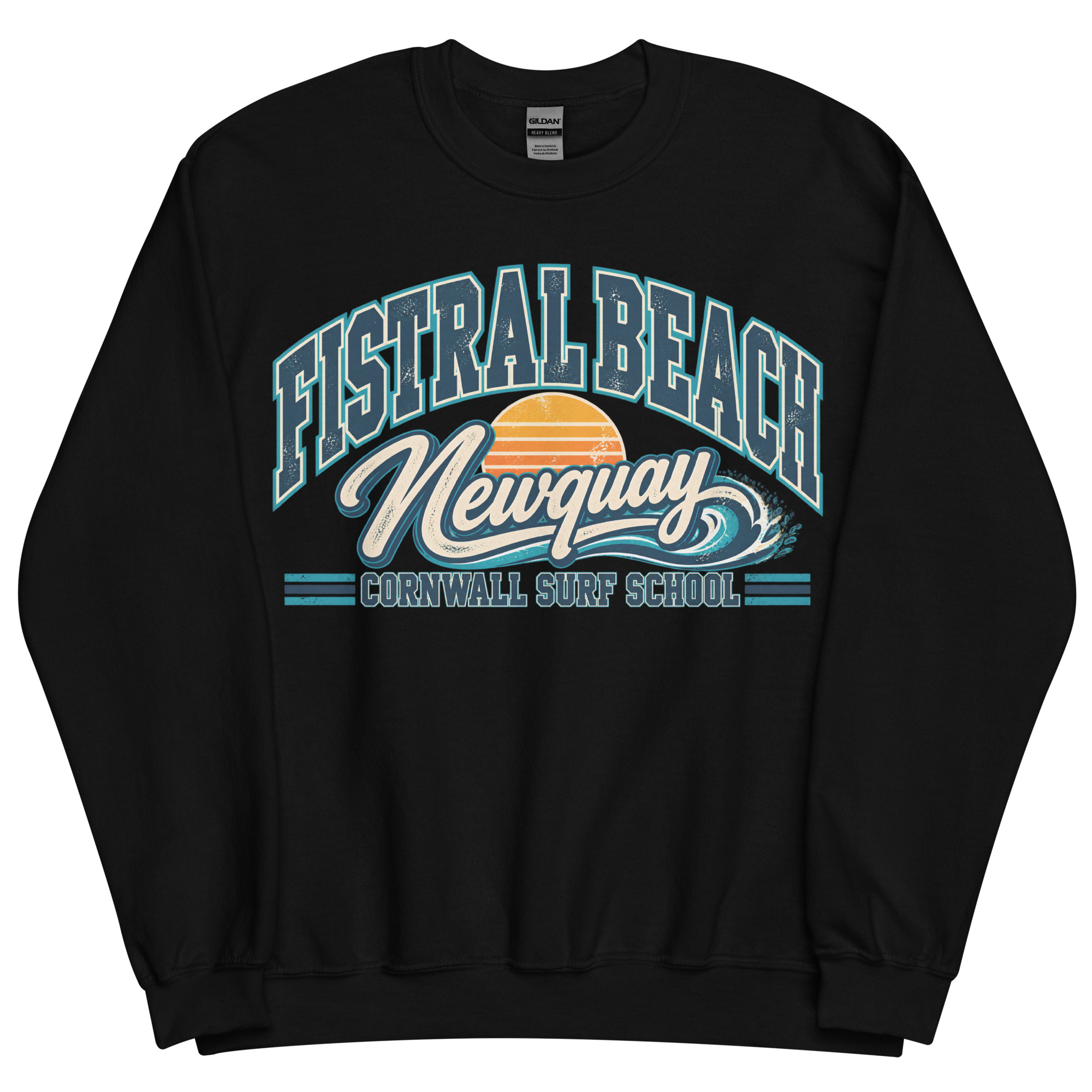 Fistral Beach Newquay Cornwall Surfing Jumper Varsity Sweatshirt