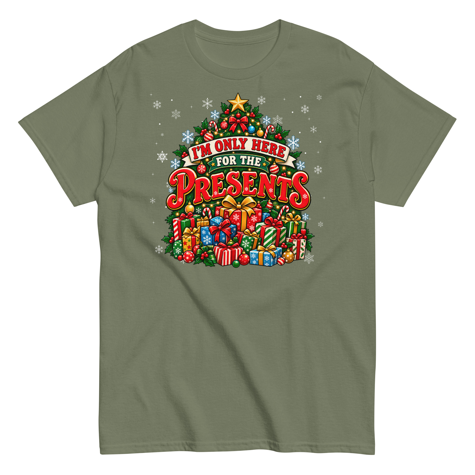 Iām Only Here For The Presents T-Shirt Christmas T-shirt For Men