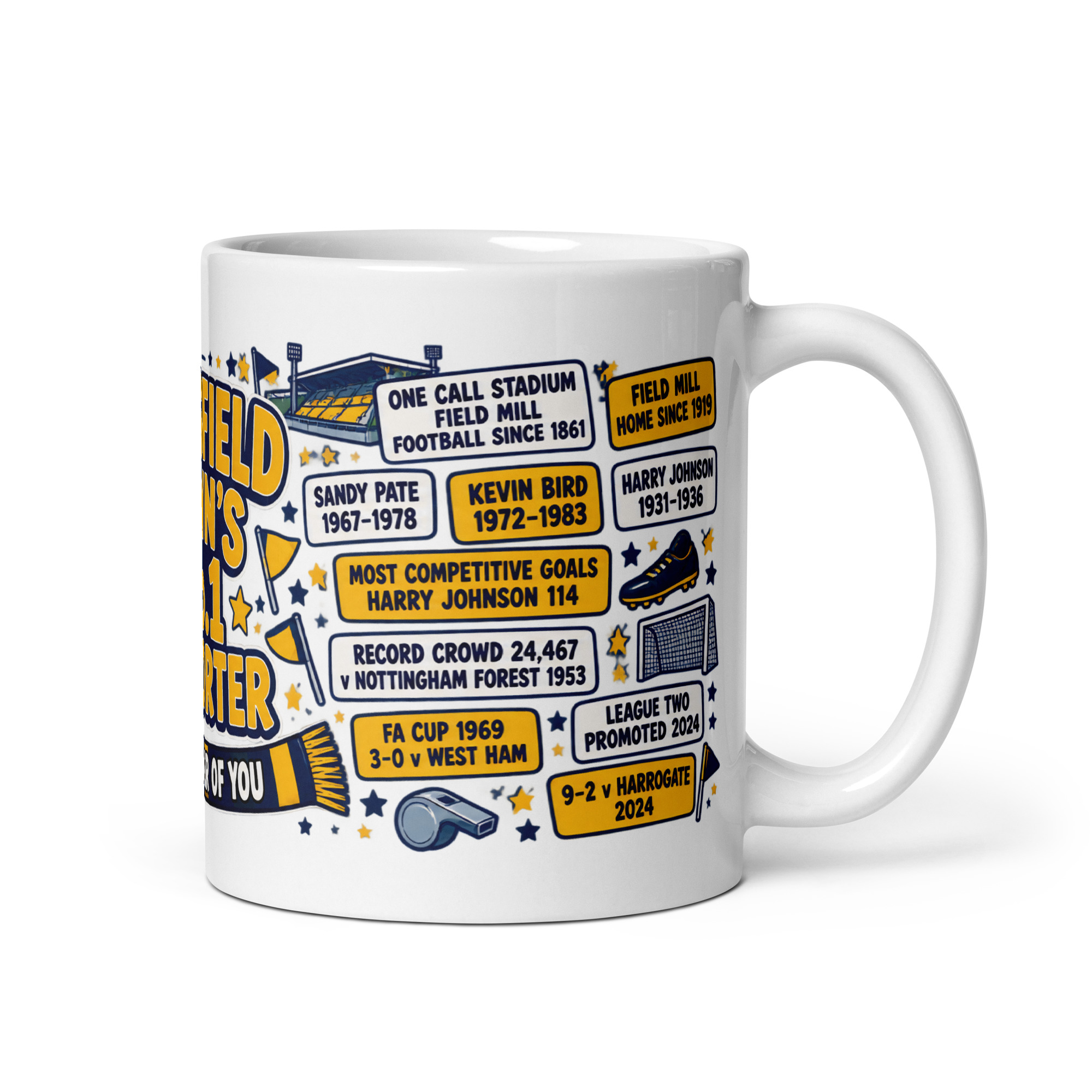 Mansfield Town Mug No1 Supporter Gift Mugs