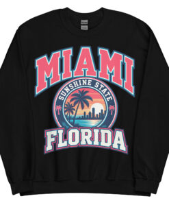 Miami Florida Sunshine State Varsity Sweatshirts Jumpers