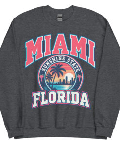 Miami Florida Sunshine State Varsity Sweatshirts Jumpers
