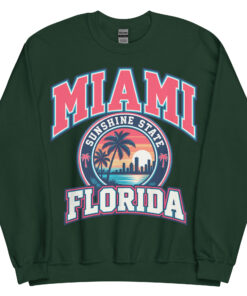 Miami Florida Sunshine State Varsity Sweatshirts Jumpers