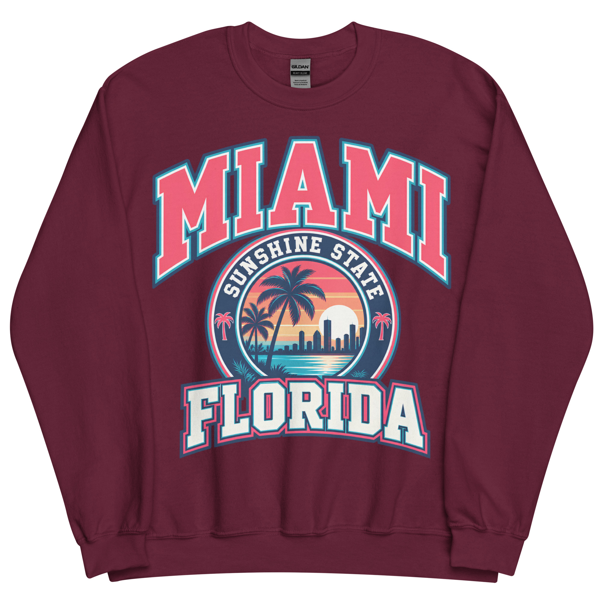 Miami Florida Sunshine State Varsity Sweatshirts Jumpers