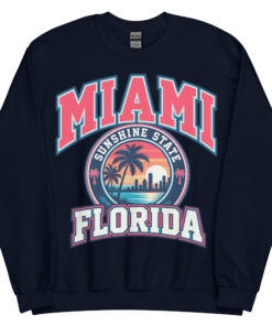 Miami Florida Sunshine State Varsity Sweatshirts Jumpers